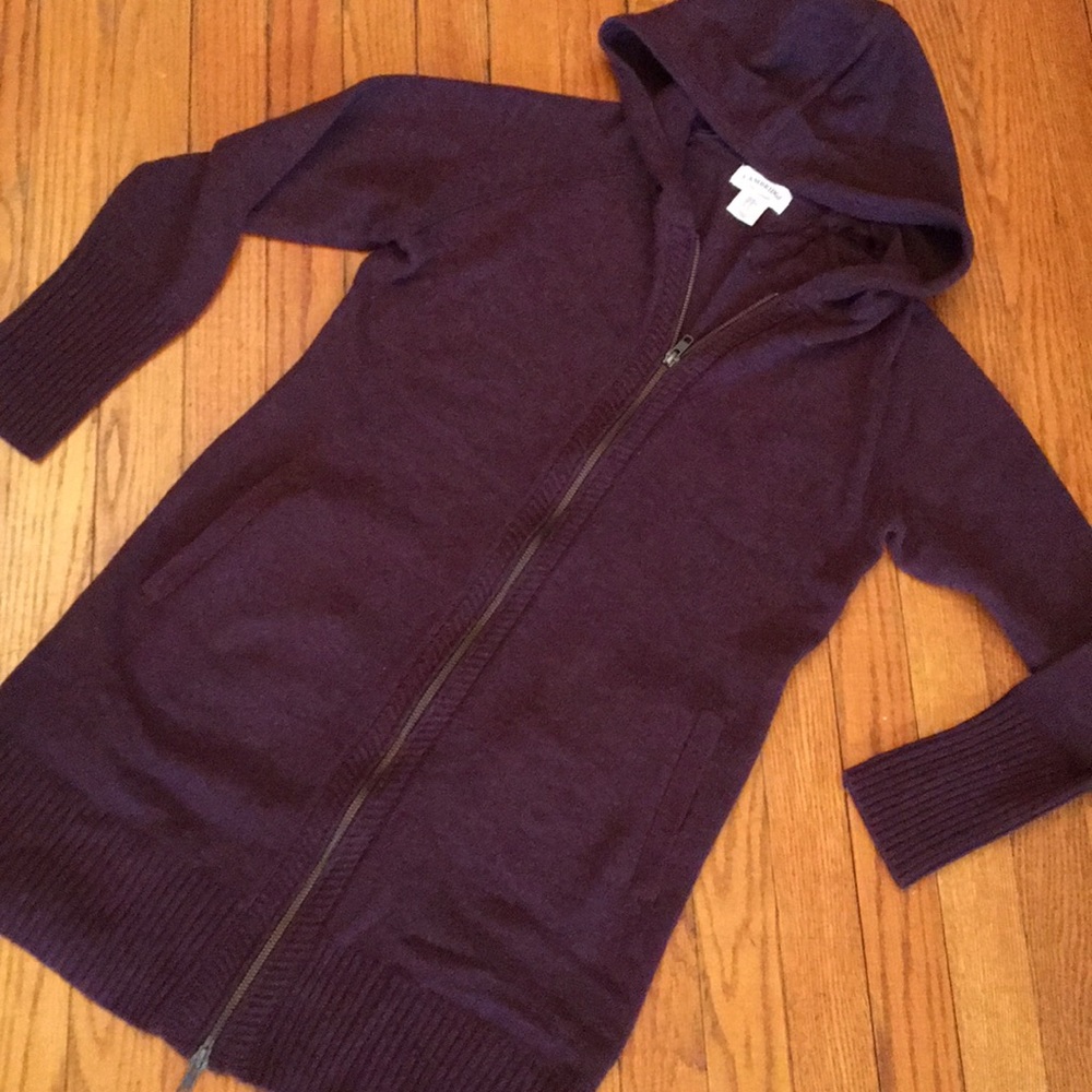 Cambridge M  burgundy hooded tunic sweater